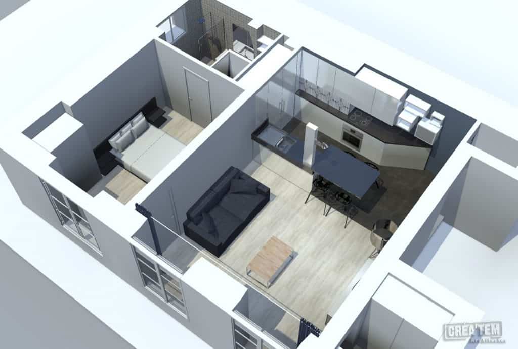 Paris Tuileries, Appartement (projet)
